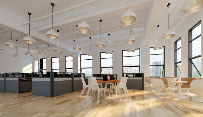 企業孵化器辦公室辦公區裝修設計效果圖