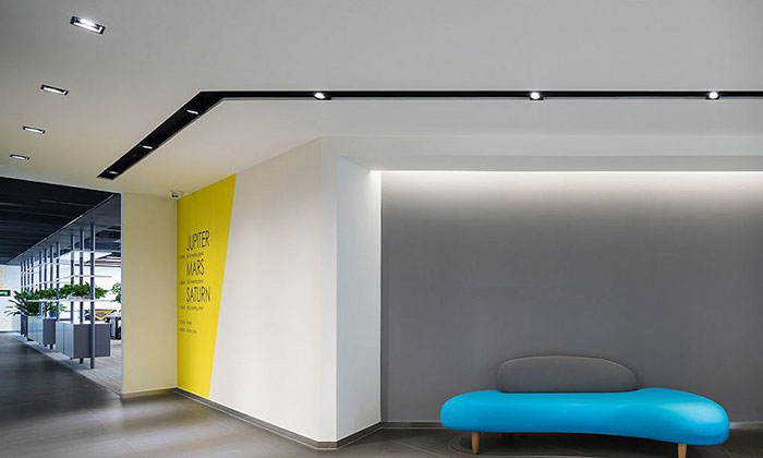 園區辦公室過道休息裝修設計效果圖