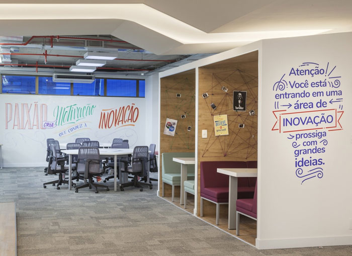 金融企業辦公室交流區裝修設計效果圖