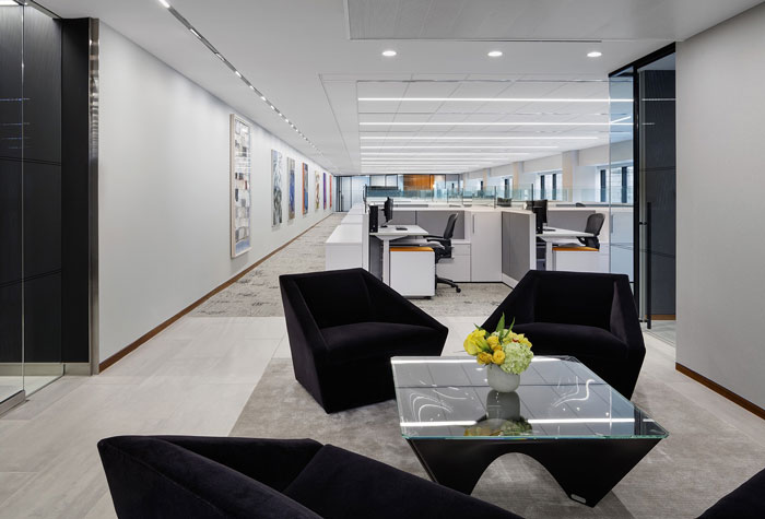 極簡風格辦公室辦公區裝修設計效果圖