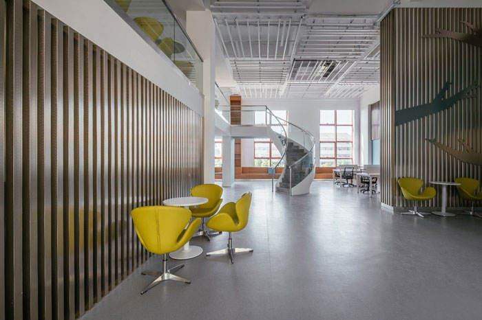 生物公司辦公室前臺接待區(qū)裝修設(shè)計(jì)效果圖