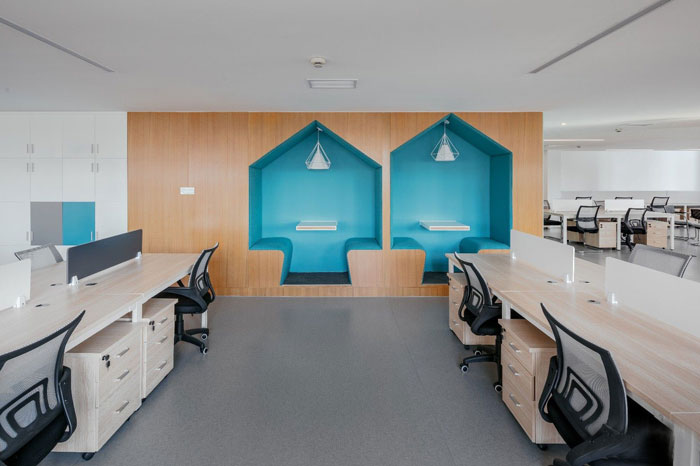 生物公司辦公室二樓辦公區(qū)裝修設(shè)計(jì)效果圖