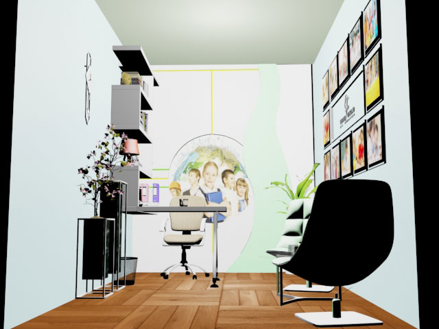 8平米辦公空間細節平面圖