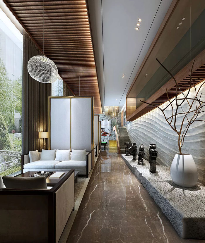 特色辦公室接待區裝修設計效果圖