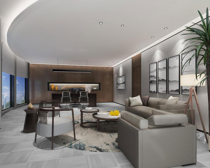 杭州總經理辦公室裝修設計效果圖