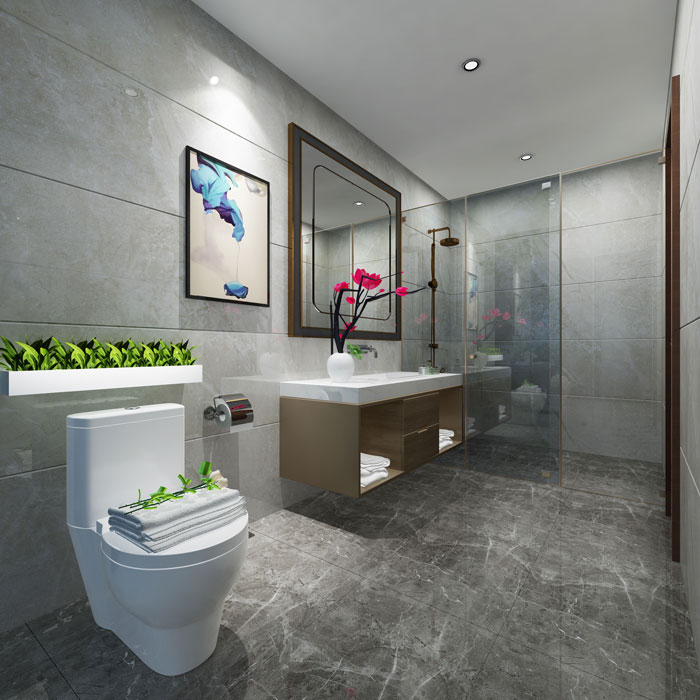 中式辦公會所衛生間裝修設計效果圖