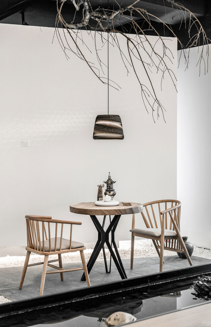 禪意辦公會所洽談區裝修效果圖