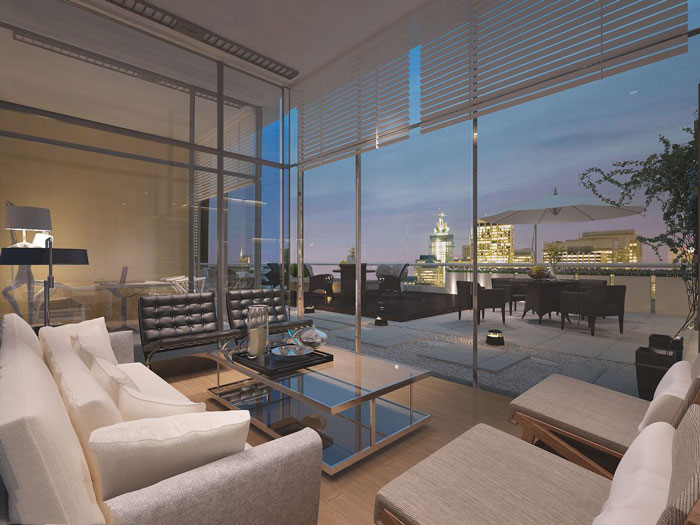 現代中式辦公會所交流區(qū)設計效果圖