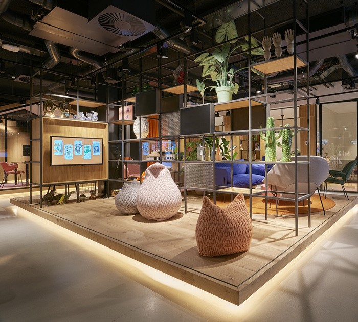 公司辦事處辦公室進門區(qū)裝修設(shè)計效果圖