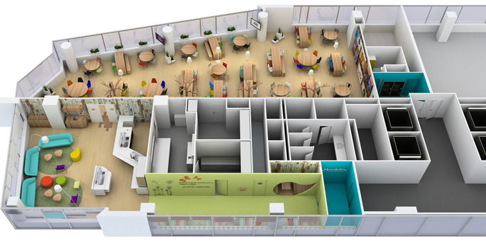食品公司辦公室裝修設計平面圖