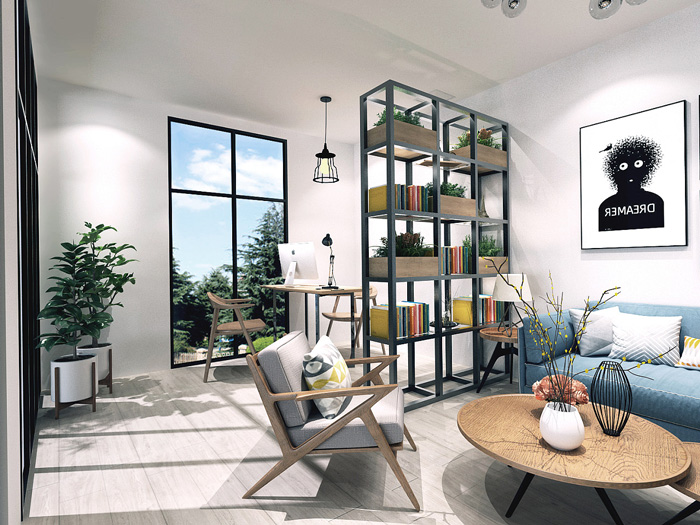 集裝箱辦公室休息區裝修設計效果圖