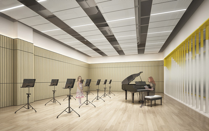 藝術(shù)學校音樂教室裝修設(shè)計效果圖