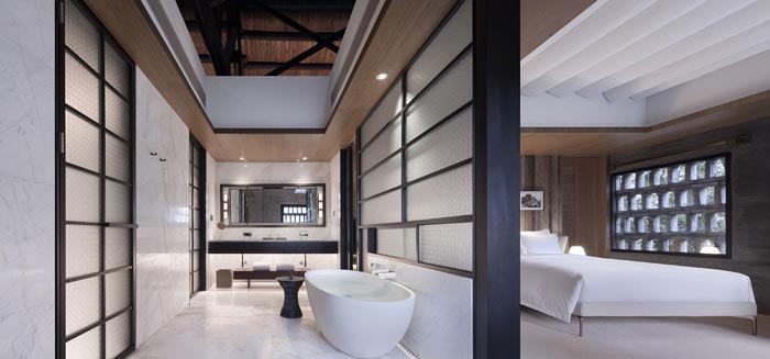 陽朔糖舍酒店臥室及浴室裝修設計效果圖