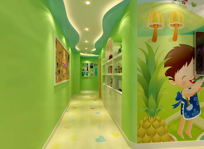 托管班過道裝修設計效果圖