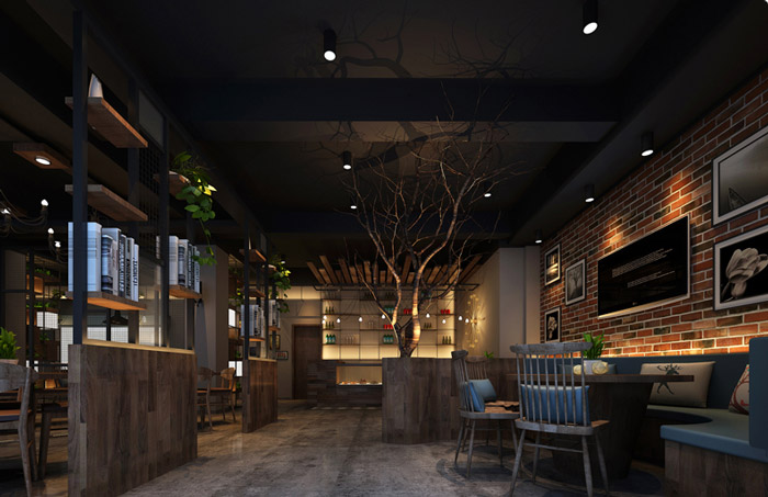 烤肉餐廳大廳裝修設計效果圖