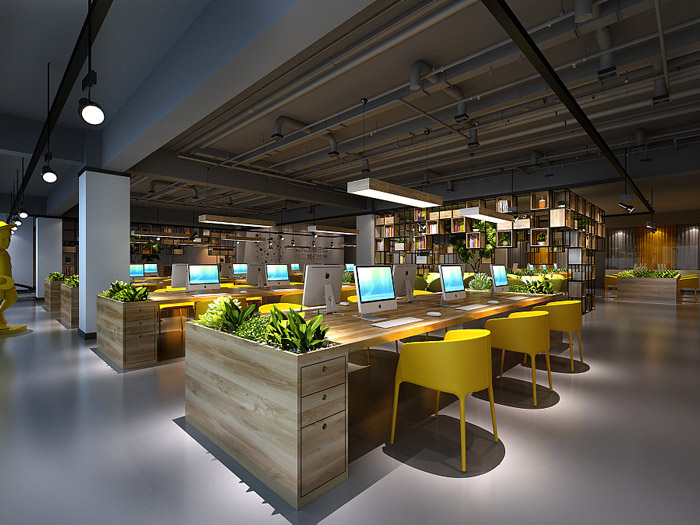 投資管理公司辦公區裝修設計效果圖