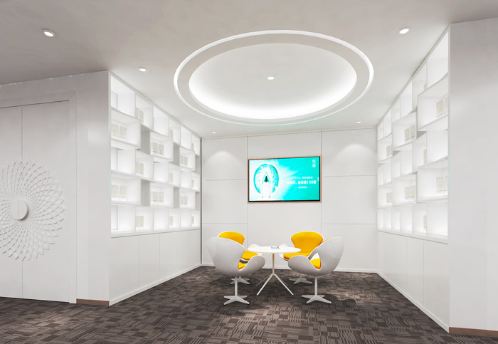 化妝品辦公室接待區(qū)裝修設(shè)計效果圖