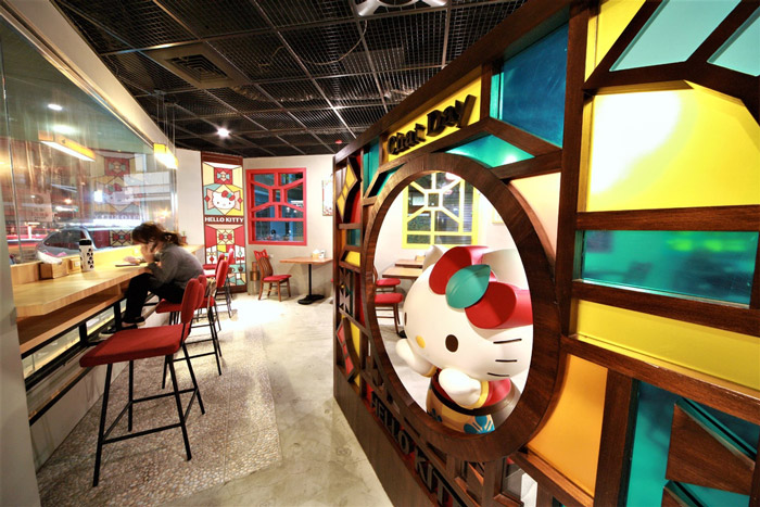 hello kitty主題餐廳進門區(qū)裝修設(shè)計效果圖