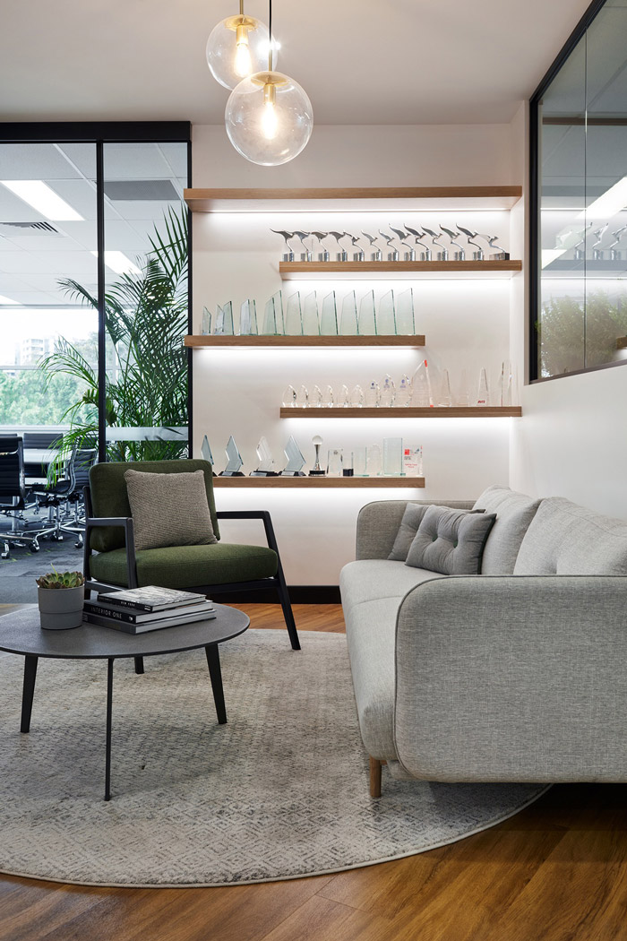 網絡科技公司接待區裝修設計效果圖