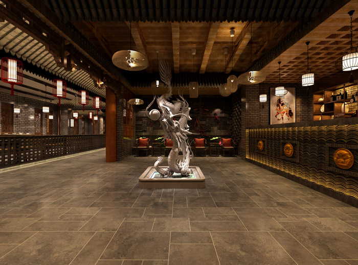 火鍋店裝修設計效果圖