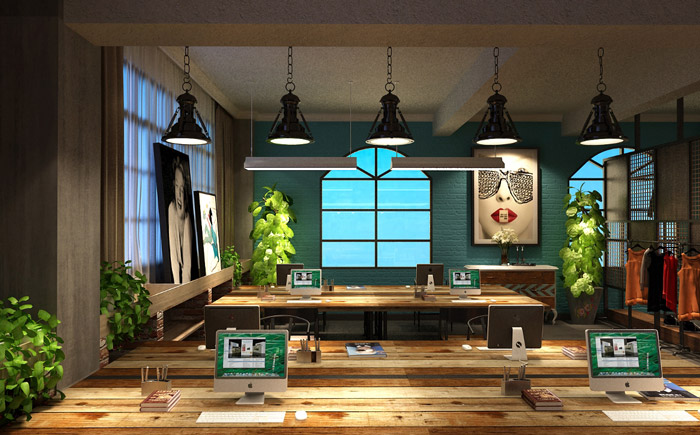 服裝公司辦公區裝修設計效果圖