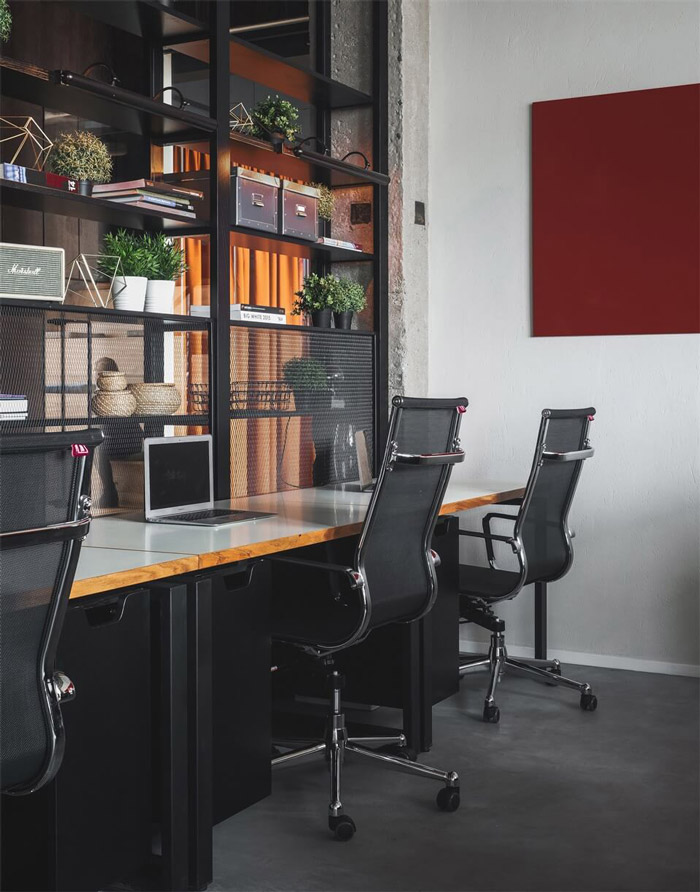 包豪斯風格辦公室辦公區裝修設計效果圖