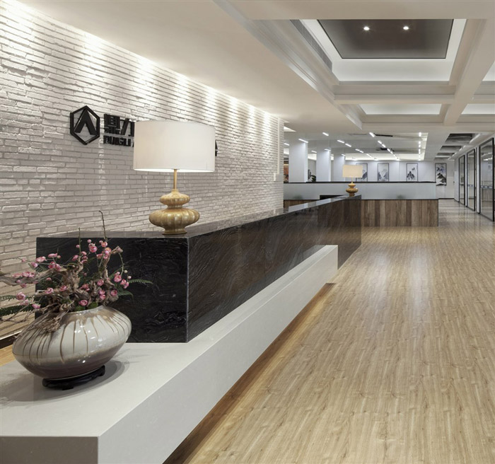 工廠辦公室前臺設計裝修效果圖