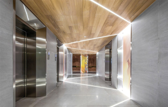 電商辦公室電梯廳裝修設計效果圖