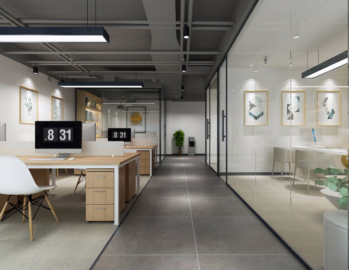 北歐風格辦公室辦公區裝修效果圖