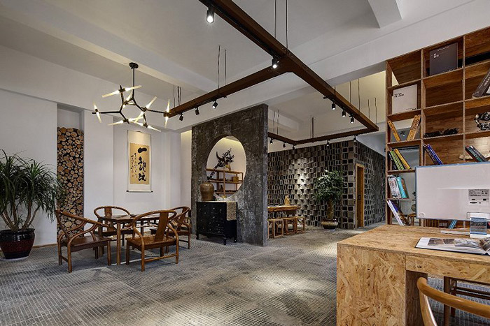 禪意辦公室交流區裝修效果圖