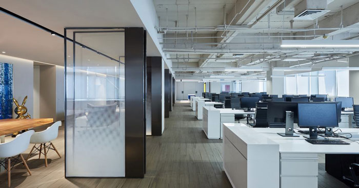 企業辦公室辦公區設計裝修效果圖