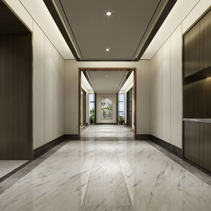 杭州控股集團辦公室過道裝修設計效果圖