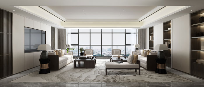 杭州控股集團總經理辦公室裝修設計效果圖