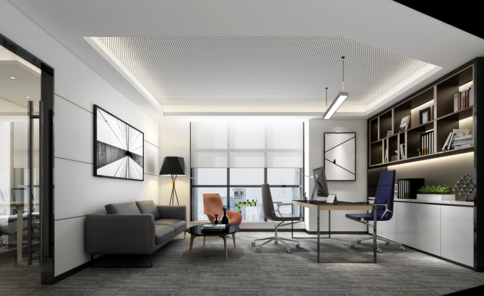 醫療公司總經理辦公室裝修設計效果圖
