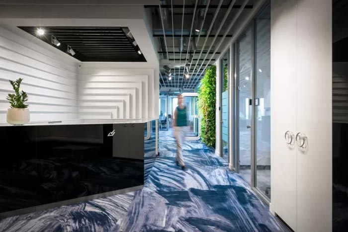 創意辦公空間前臺裝修設計效果圖