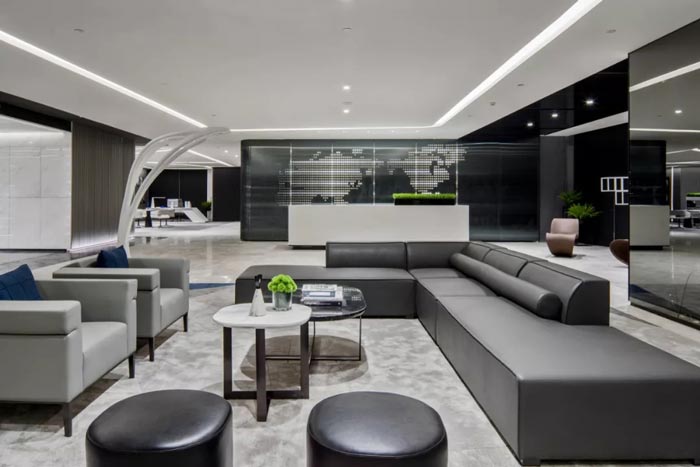 時尚辦公樓接待區設計方案